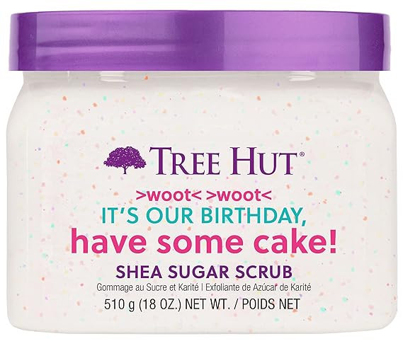 Tree Hut Exfoliating Shea Sugar Scrub Birthday Cake, 18 oz | Amazon (US)