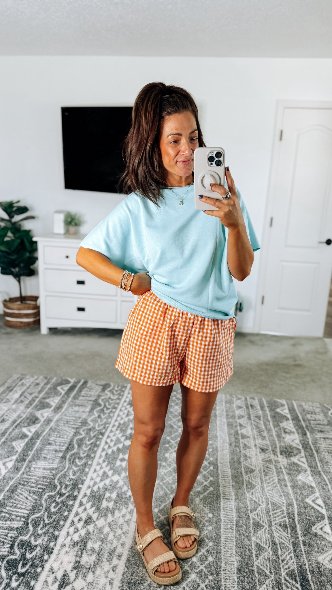 Love these boxer shorts! Currently on sale for $9! My top is also on sale and it’s part of one of my fav sets! So good for travel!! 

#LTKTravel #LTKootd #LTKSaleAlert