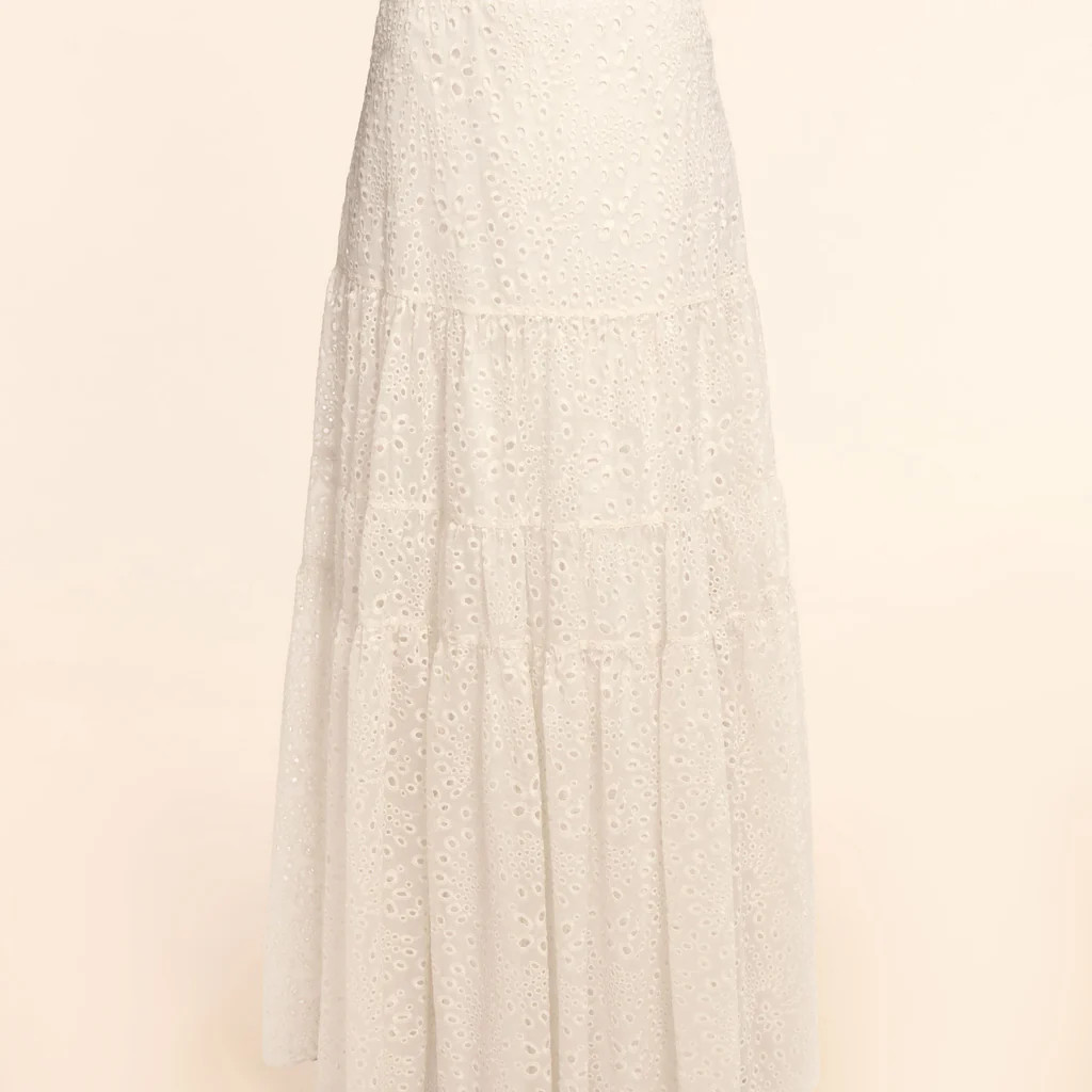 Claire Eyelet Maxi Skirt | Ramy Brook