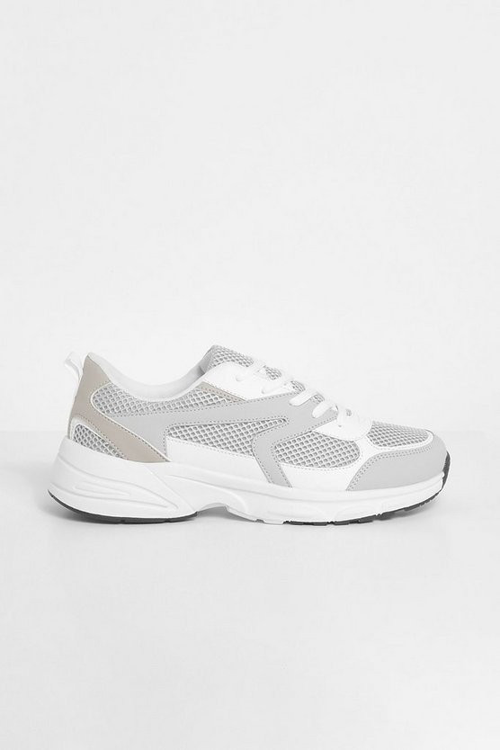Mesh Dad Sneakers | Boohoo.com (US & CA)