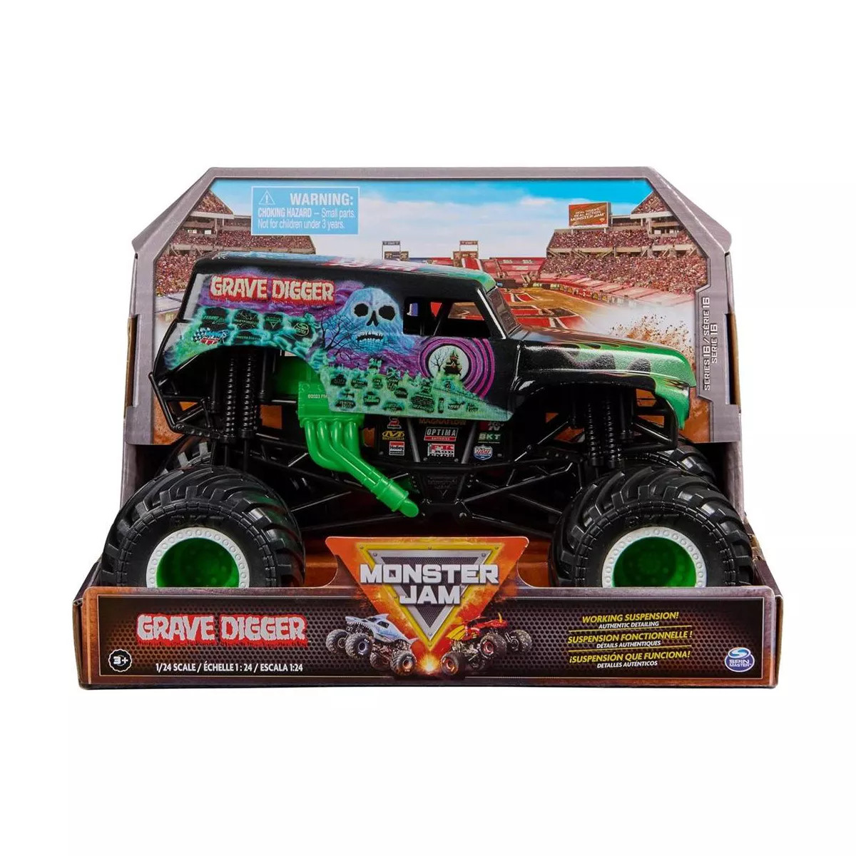 Monster Jam, Official Grave Digger Monster Truck, Collector Die-Cast Vehicle 1:24 | Target