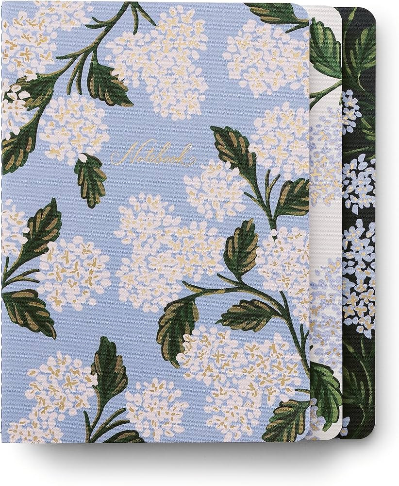 RIFLE PAPER CO. Stitched Notebook Set, 3-Pack Lined Journals with Canvas Paper Cover, Gold Foil A... | Amazon (US)