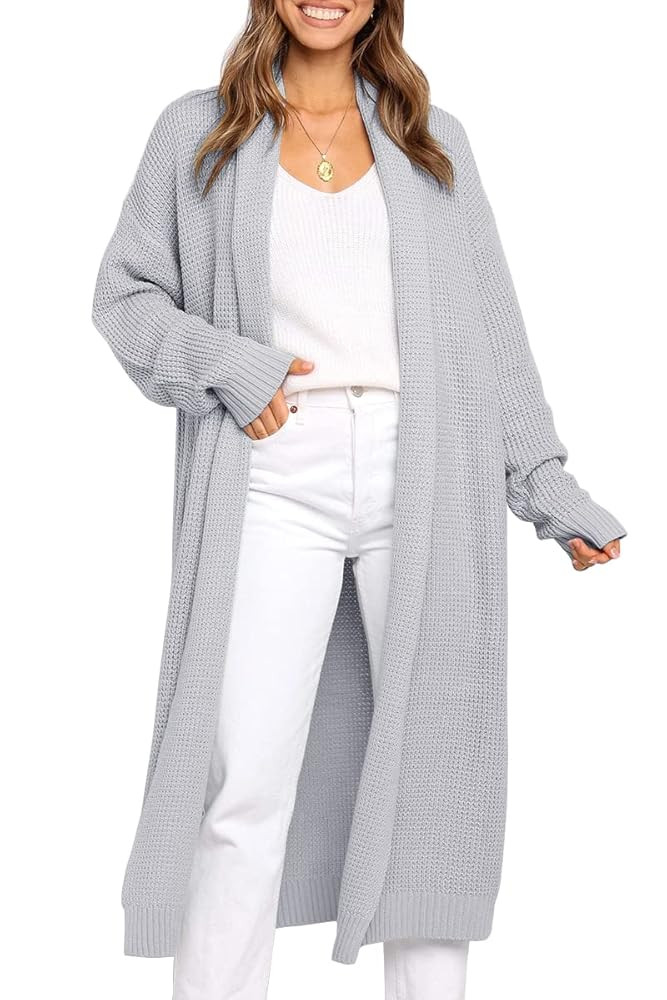 LILLUSORY Long Cardigan Sweaters for Women Fall Trendy Oversized Open Front Winter Coat | Amazon (US)