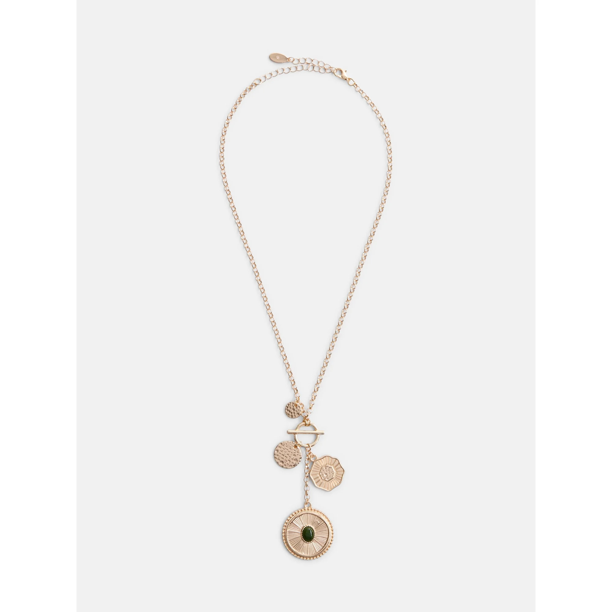 Scenario Women's Gold-Tone Necklace with Medallion Charms | Walmart (US)