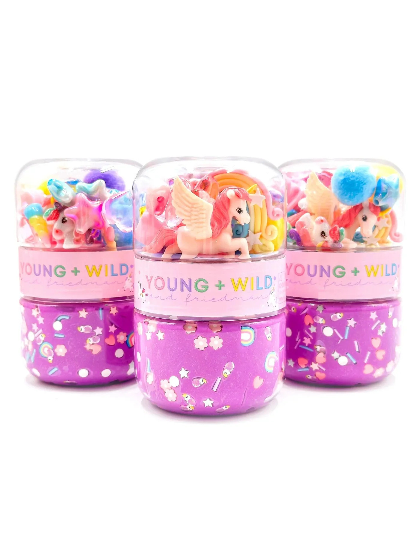 Young + Wild and Friedman Unicorn Valentine Grab & Go Dough Jar | Persnickety