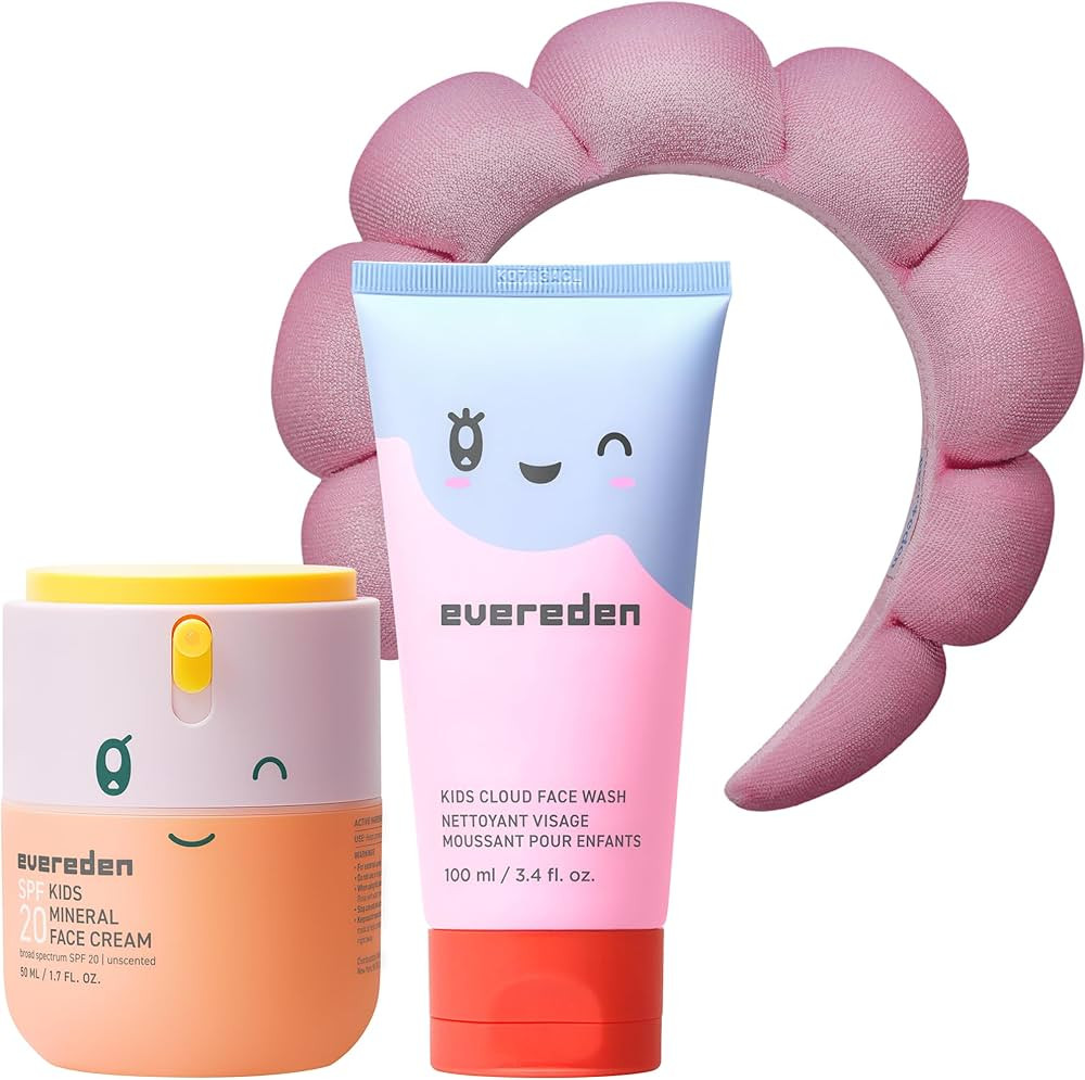 Happy Morning DUO Kids Spa Headband for Girls: Clean & Vegan Skin Care Bundle | Cloud Face Wash +... | Amazon (US)