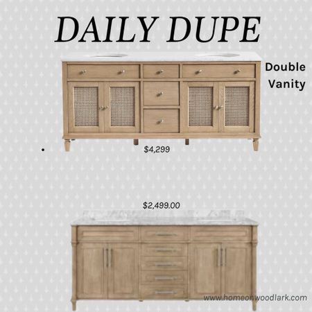 Both of these bathroom double vanities are beautiful.  One is more affordable.  

Solid wood double vanity.  Bathroom vanities.  

#LTKFamily #LTKHome