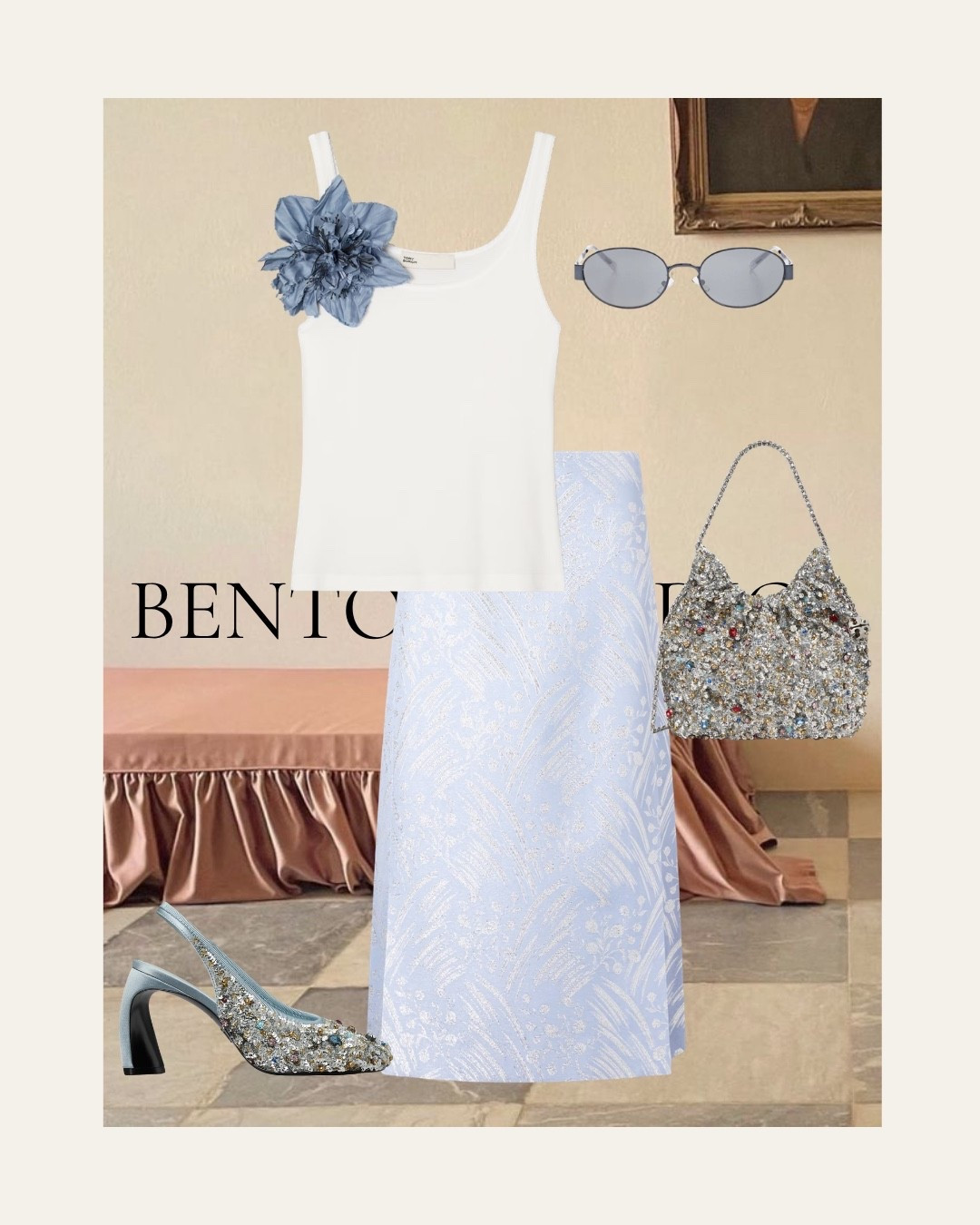 BRAND STUDY. NO. 002

Powder blue occasionwear and elevated evening dressing. Embellished accessories, statement heels, midi skirt and white tank styling for weddings, summer events and dinner outfits.

#ToryBurch #WeddingGuestOutfit #Occasionwear #EveningOutfit #SummerOutfit #MidiSkirt #StatementAccessories #LTKuk #LTKstyletip

#LTKFashionMonth #LTKuk #LTKstyletip