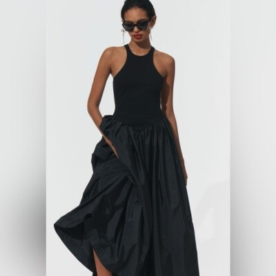 NWT Size XXSP  - Maeve Sleeveless Crew-Neck Drop-Waist Maxi Dress | eBay US