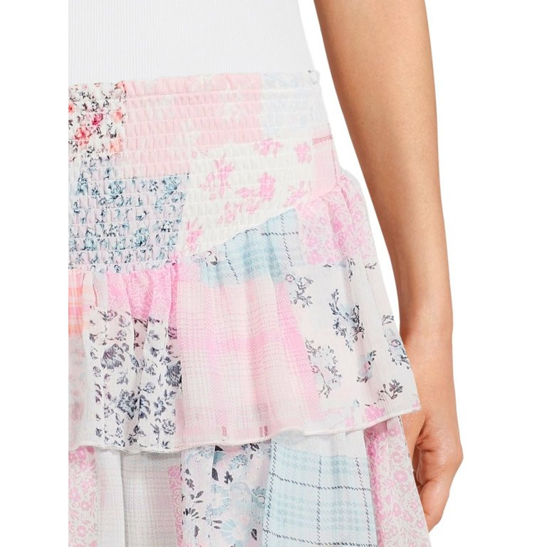 Madden NYC Women's Smocked Double Ruffle Skort | Walmart (US)