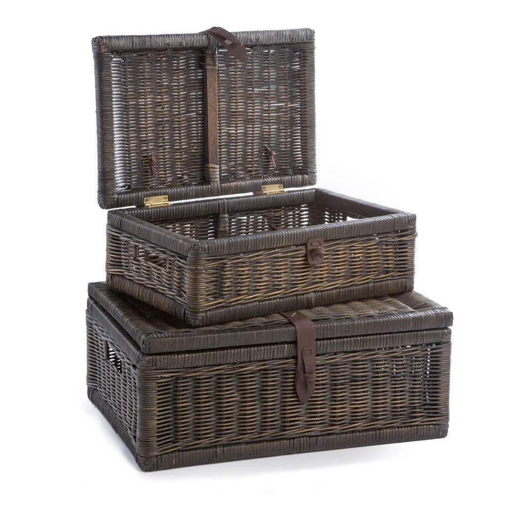 Covered Wicker Storage Basket | The Basket Lady