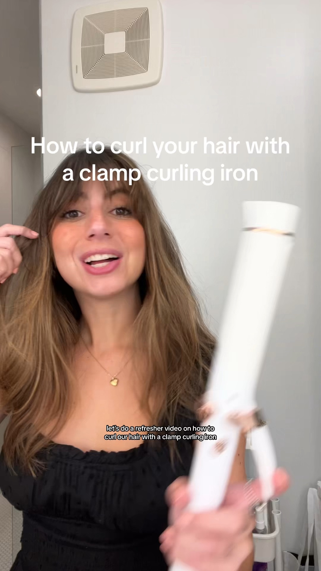 How to curl your hair with a clamp, t3 micro curling iron 1.25"
