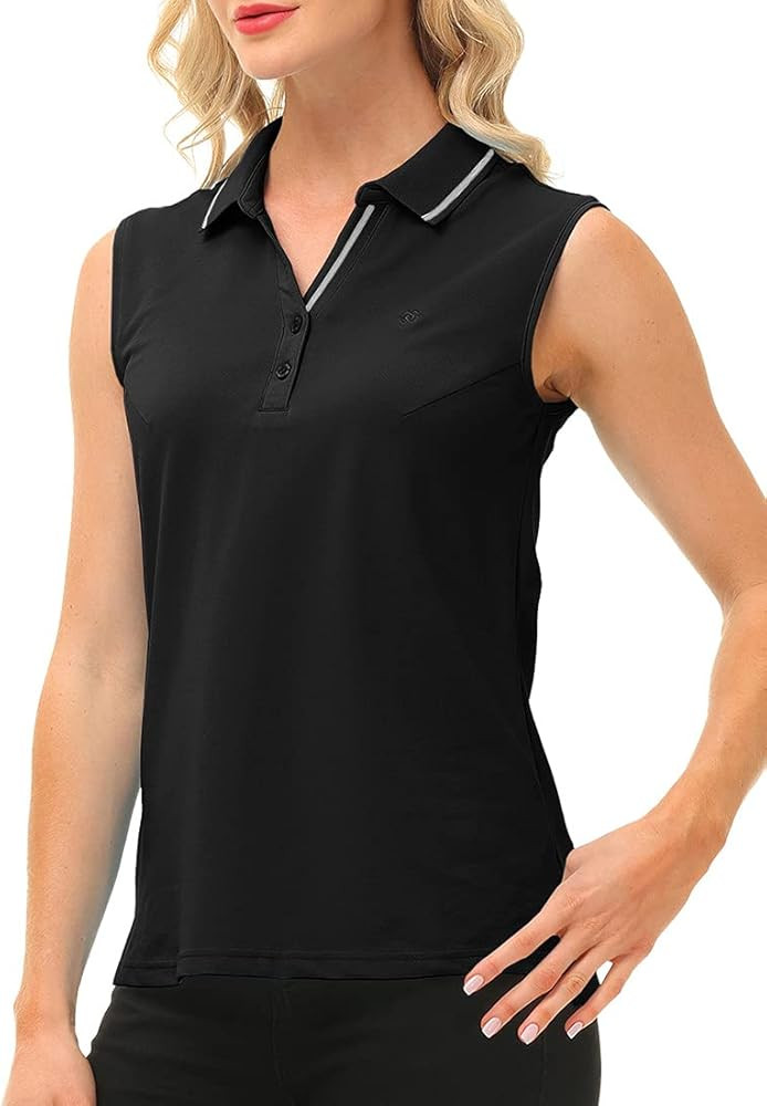 MoFiz Women's Sleeveless Golf Shirts Quick Dry Athletic Polo Tank Tops | Amazon (US)