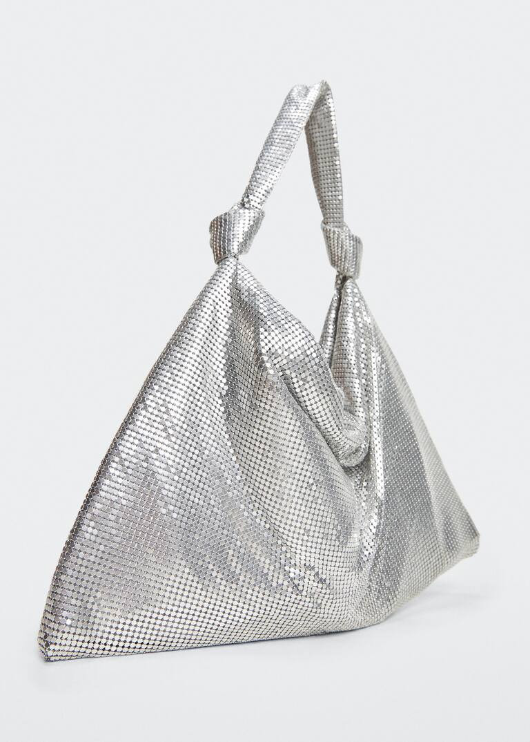 Metallic mesh bag -  Women | Mango United Kingdom | MANGO (UK)