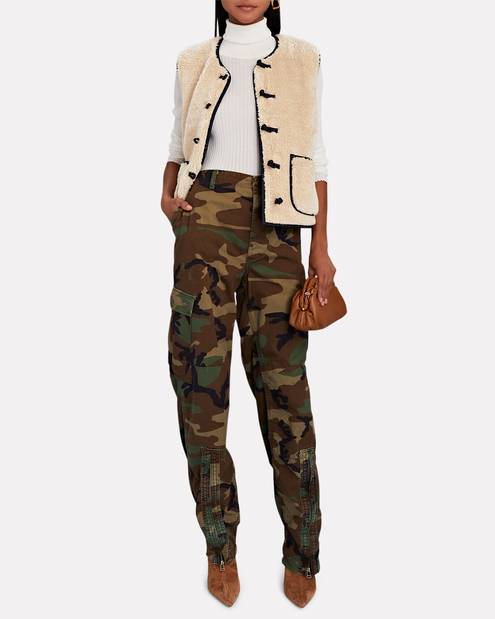 Knotted Faux Shearling Vest | INTERMIX