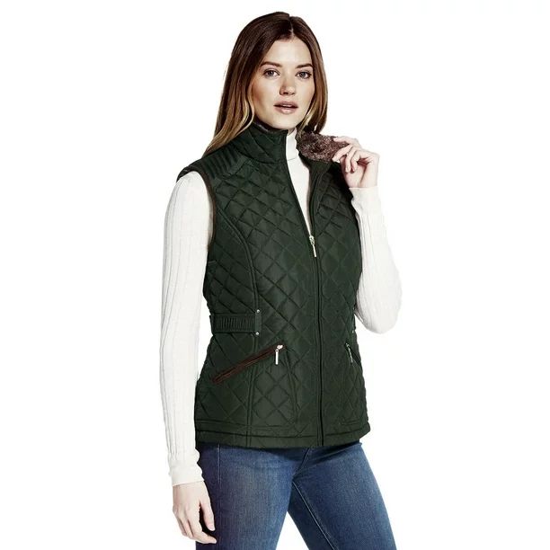 Weatherproof Ladies' Ultra Soft Cozy Lining Quilted Vest Green M | Walmart (US)
