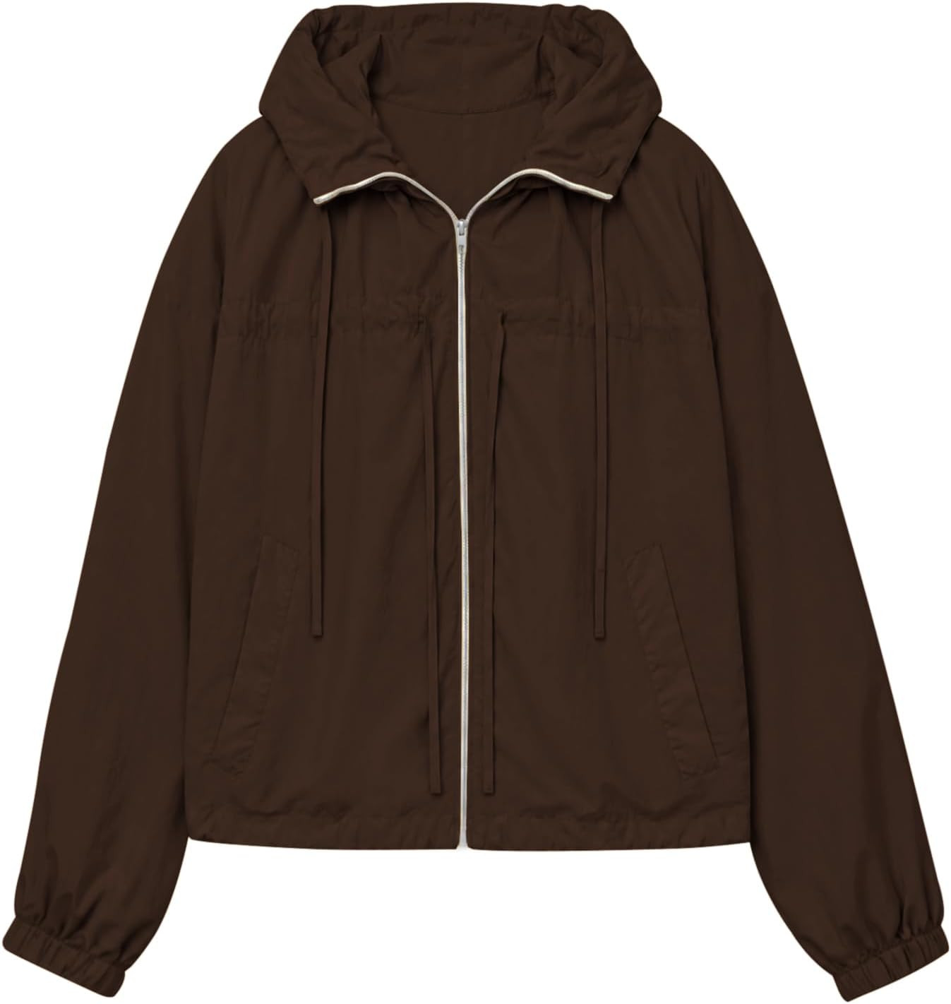 Women's Windbreaker Jacket Zip Up Hoodie Lightweight | Amazon (US)