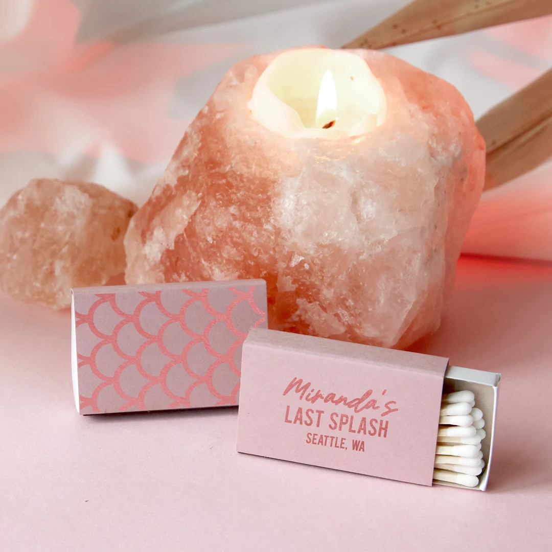 Mermaid Bachelorette Personalized Party Favors, Custom Foil Stamped Matches, Bachelorette, Bridal... | Etsy (US)