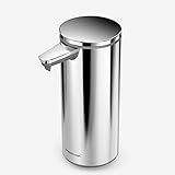 simplehuman 9 oz. Touch-Free Rechargeable Sensor Liquid Soap Pump Dispenser, Polished Stainless S... | Amazon (US)