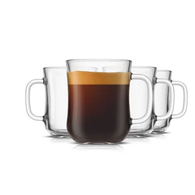 JoyJolt Diner Glass Coffee Mug with Handle, 16oz. | Wayfair North America
