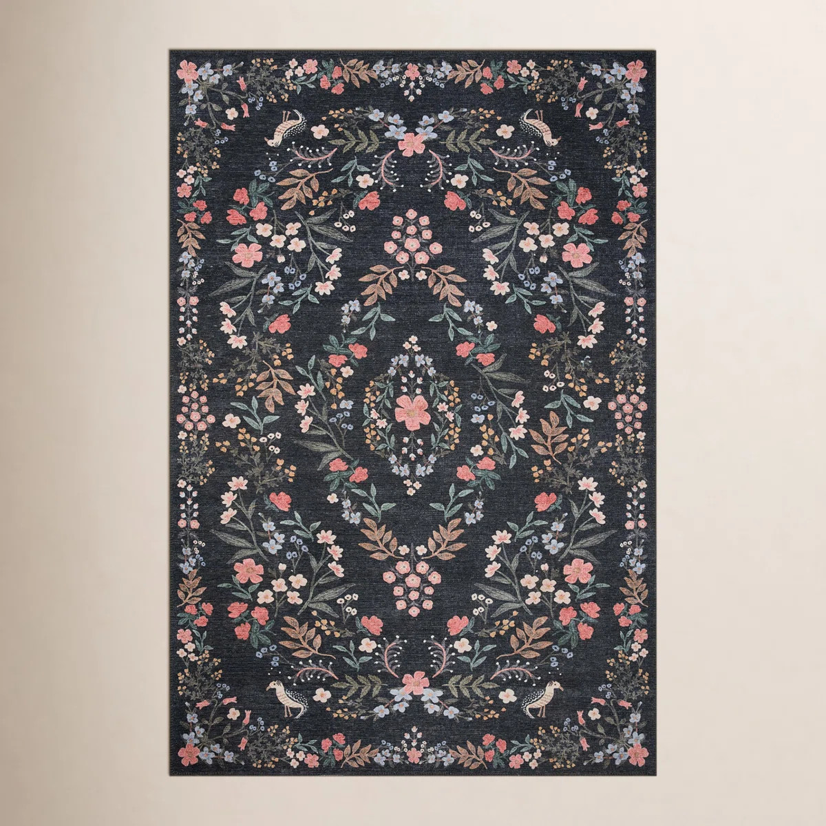 Rifle Paper Co. x Loloi Maison MAO-04 Tuileries Navy Rug | Wayfair North America