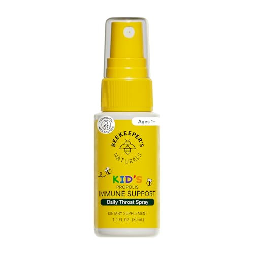Kids Propolis Throat Spray - Natural Immune Support & Sore Throat Relief - by BEEKEEPER'S NATURALS - Has Antioxidants & Gluten-Free (1.06 oz) Pack of 1 (Kids) | Amazon (US)