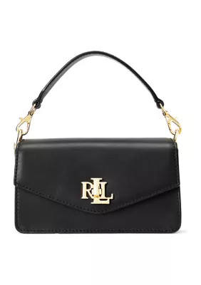 Lauren Ralph Lauren Leather Small Tayler Crossbody Bag, Black | Belk