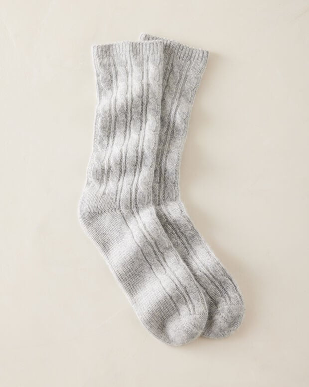 Cashmere Cable Knit Socks | Talbots
