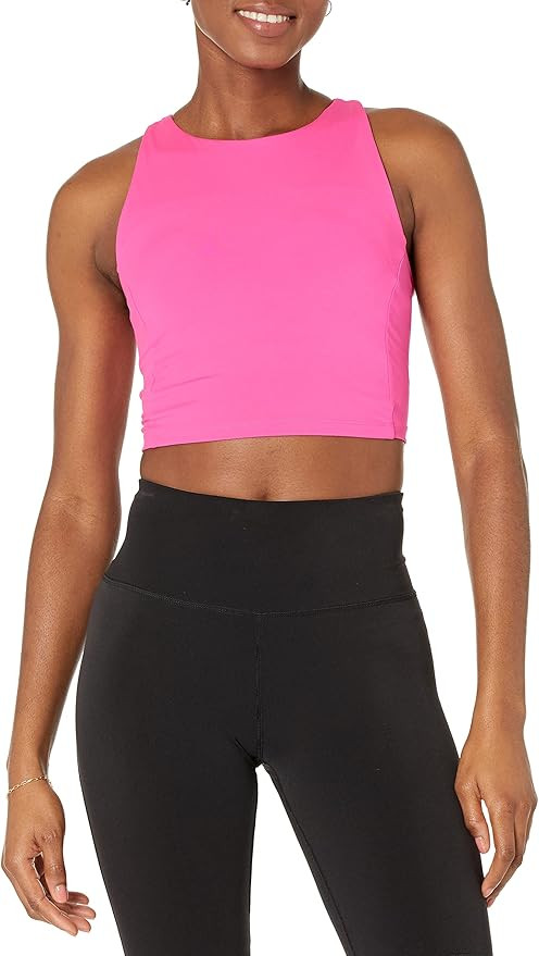 Amazon Essentials Womens Active Sculpt High Neck Racer Back Sports Bra Tank | Amazon (US)