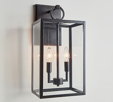 Manor Glass &amp; Iron Sconce | Pottery Barn (US)