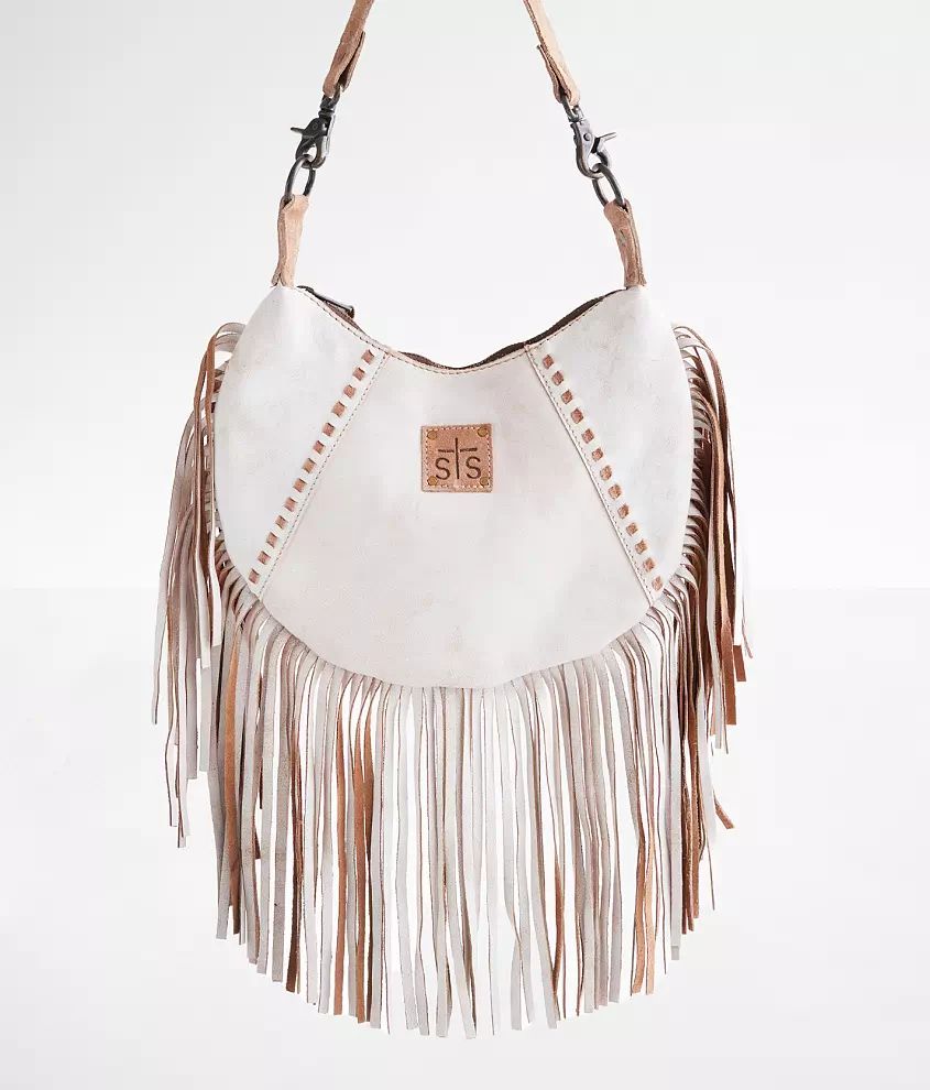 Cremello Nellie Leather Fringe Purse | Buckle