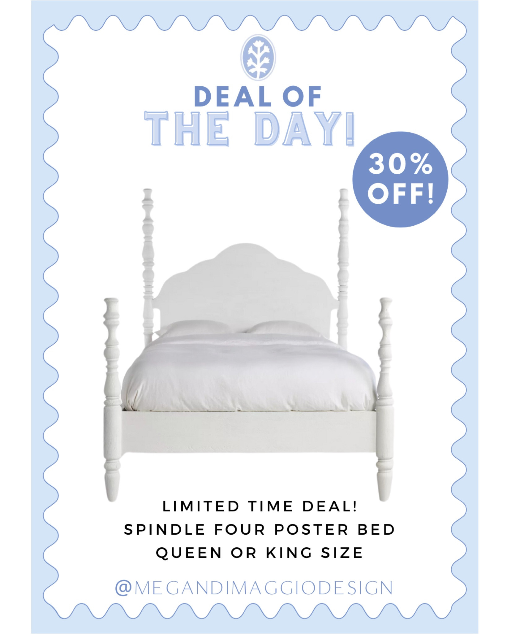 Save 30% OFF this gorgeous white four poster best selling bed!! 🙌🏻 Available in a king or queen size, but don’t wait if you love it!! This deal is only for a limited time!! 🤍

#LTKHome #LTKSaleAlert