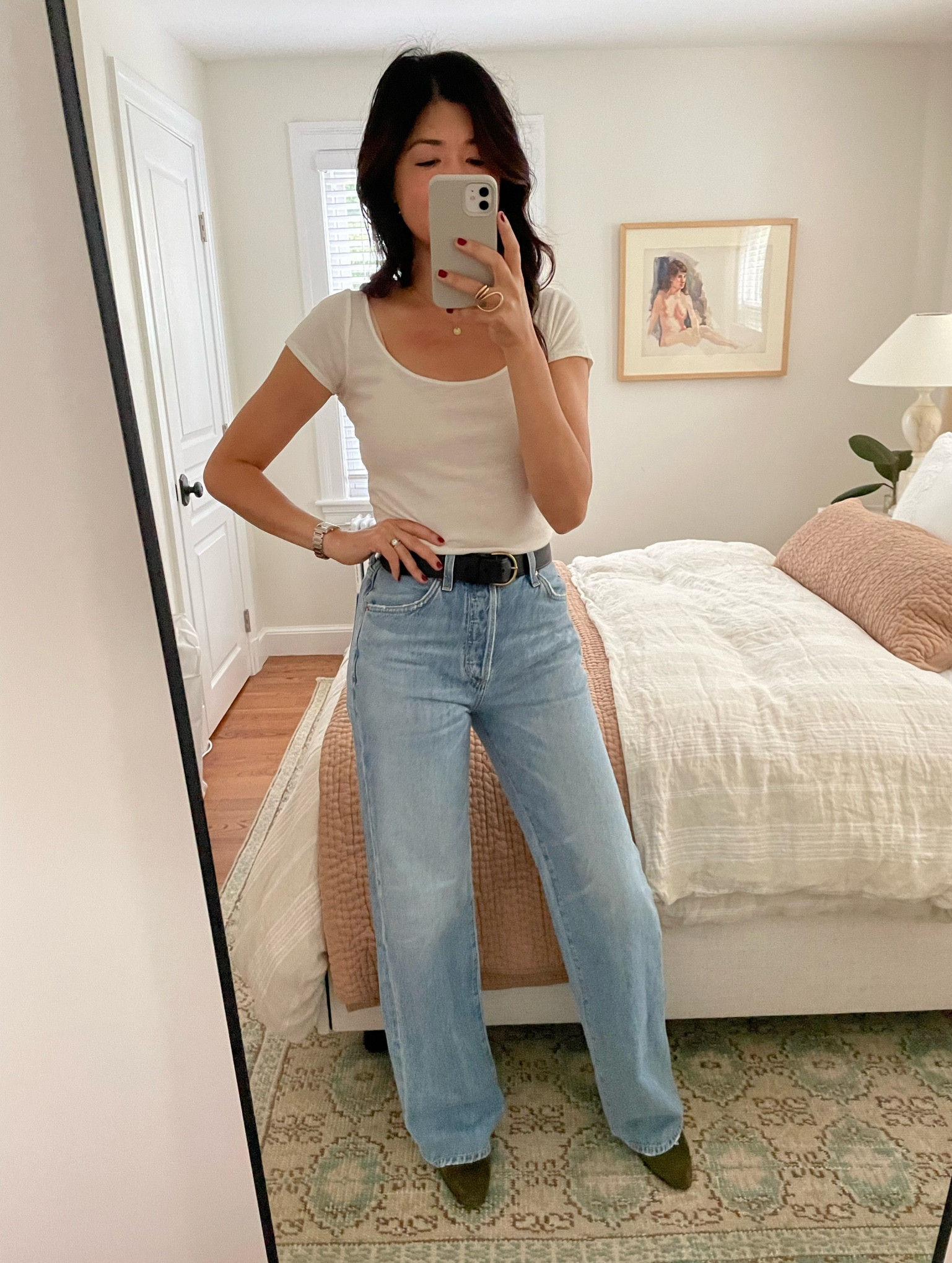 New favorite jeans: the trouser silhouette really dresses these up and they have that perfect vintage look (and have won me back over to 100% cotton denim). 

This is the first time I‘ve bought Citizens for Humanity jeans in a loooong time too and I’ve been sleeping on them!

Linking the exact jeans here - you will get a minimum of 15% off with code STYLE since they are part of the Shopbop Sale Event ;)

PS: these run really big, I had to go down two full sizes! 

#LTKSale #LTKworkwear #LTKsalealert