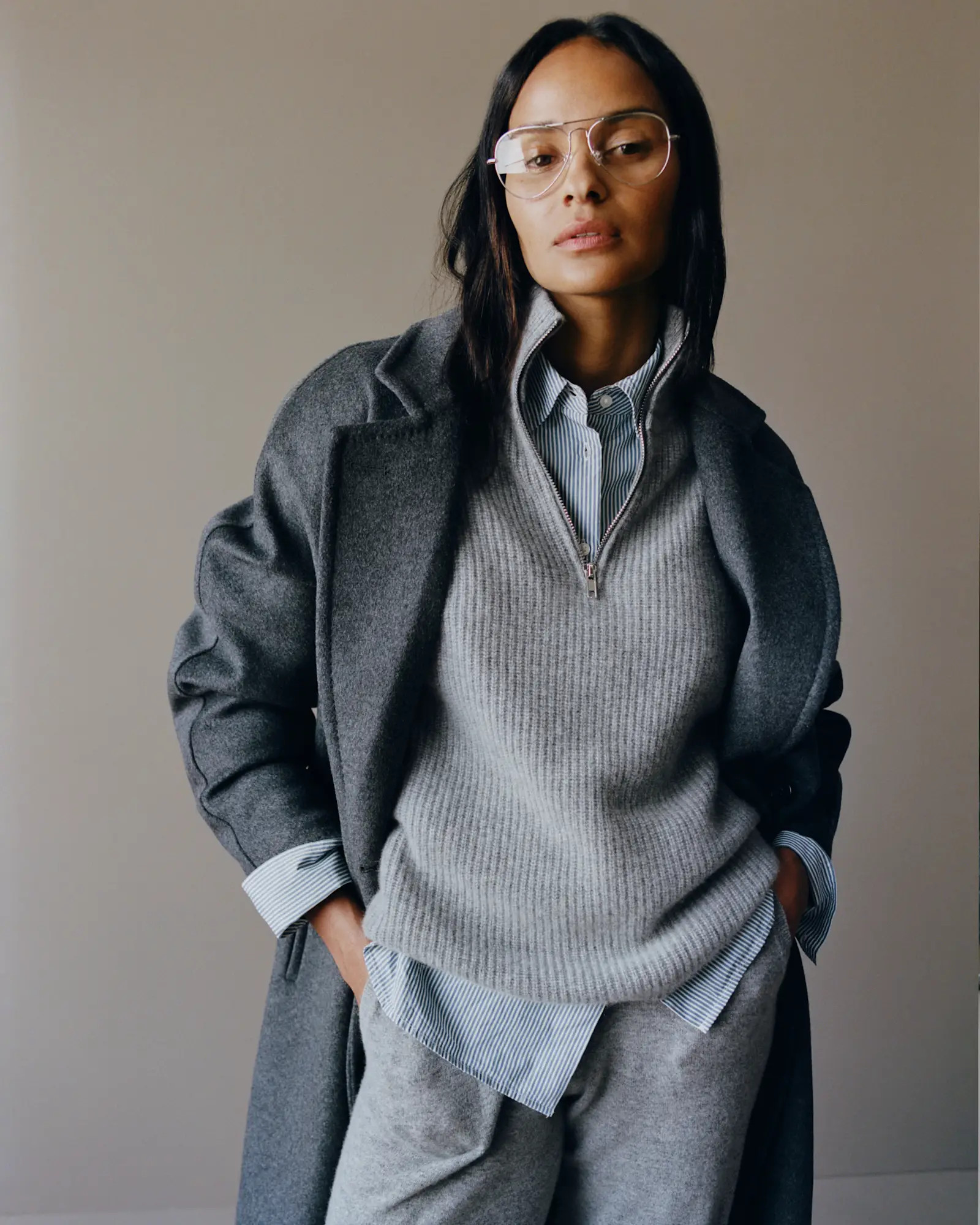 Mongolian Cashmere Fisherman Quarter Zip Sweater | Quince