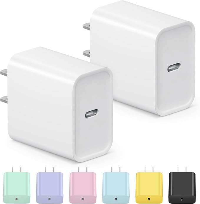 USB C Charger Block iPhone Charger Block Type C Charger 2-Pack for iPhone 16/16 Plus/16 Pro/16 Pr... | Amazon (US)
