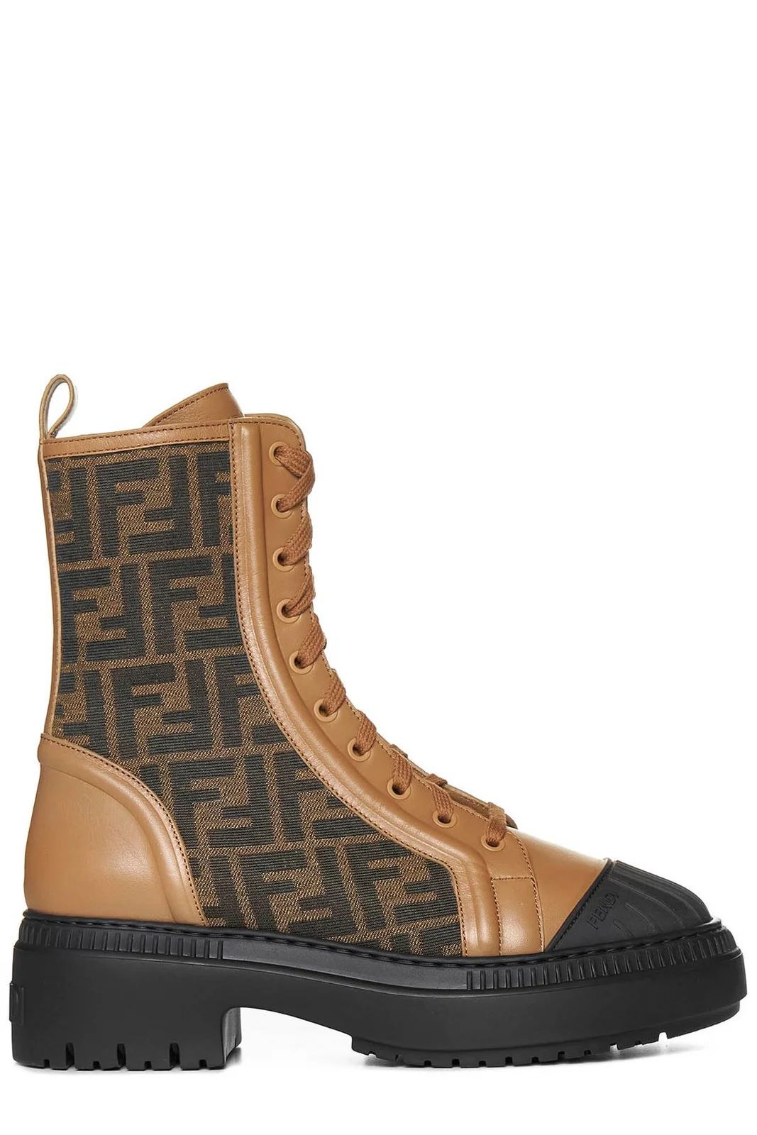 Fendi Domino Lace-Up Combat Boots | Cettire Global