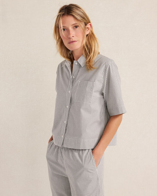 Organic Cotton Poplin Gingham Pajama Top | Haven Well Within