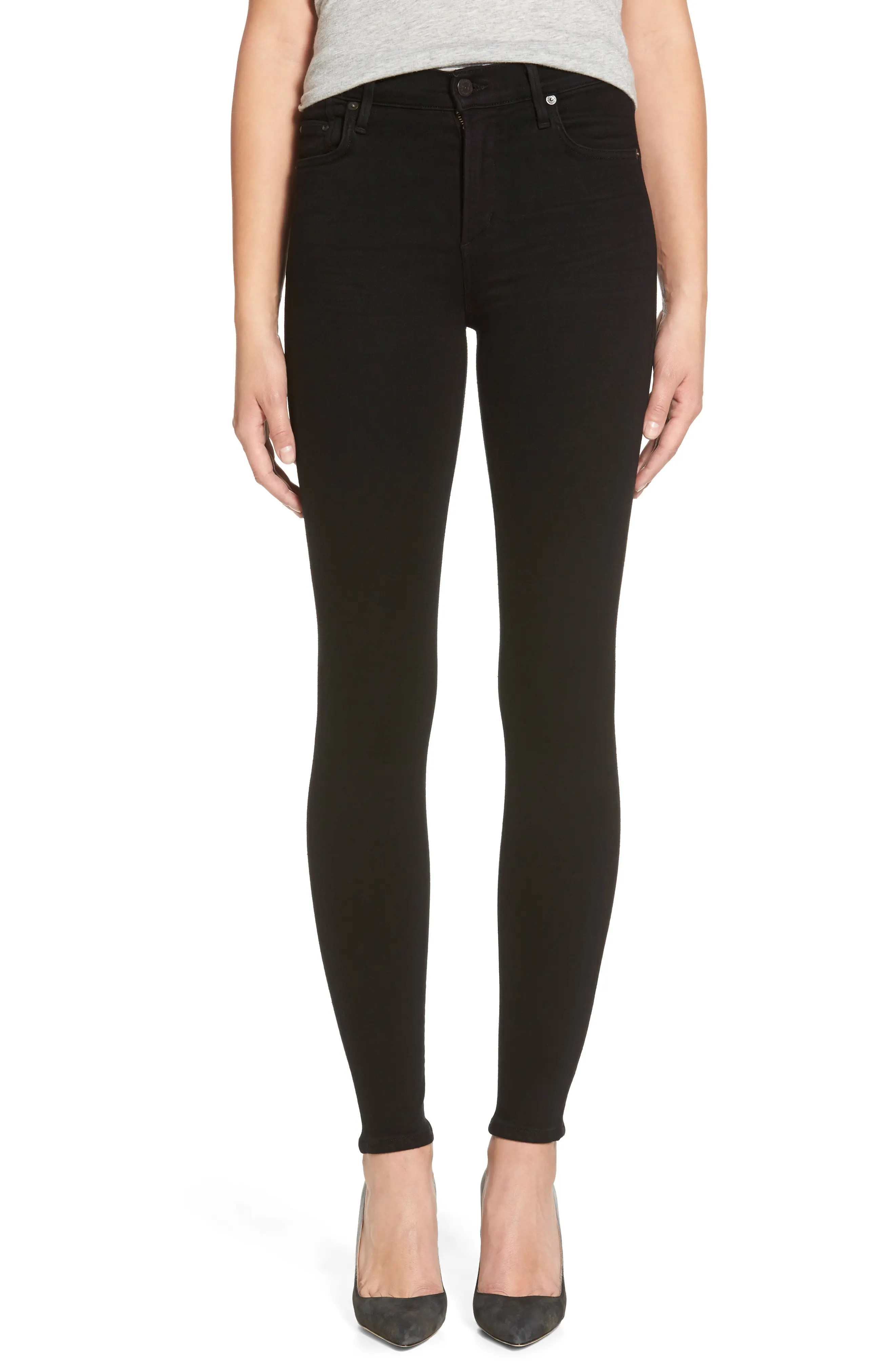 Women's Citizens Of Humanity Rocket High Waist Skinny Jeans, Size 26 - Black | Nordstrom