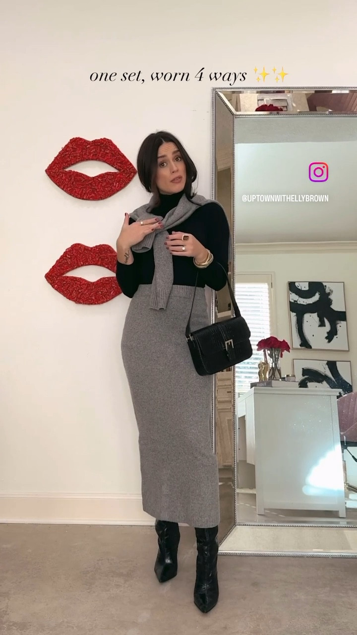 One set 4 ways // winter outfit // knit skirt // winter shoes 

#LTKSeasonal #LTKshoecrush #LTKstyletip