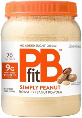 PBfit 24 Ounce Simply Peanut Powdered Peanut Powder, No Added Sugar or Salt, Non-GMO, Plant-Based... | Amazon (US)