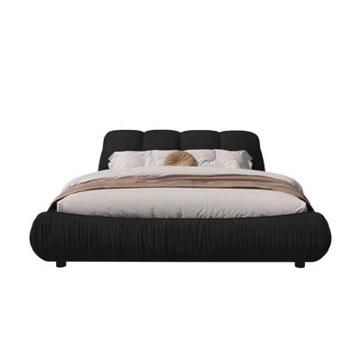 Upholstered Platform Bed with Padded Backrest, Solid Wood Frame, Adjustable Mattress Heights, Luxury Bedroom Furniture | Wayfair North America