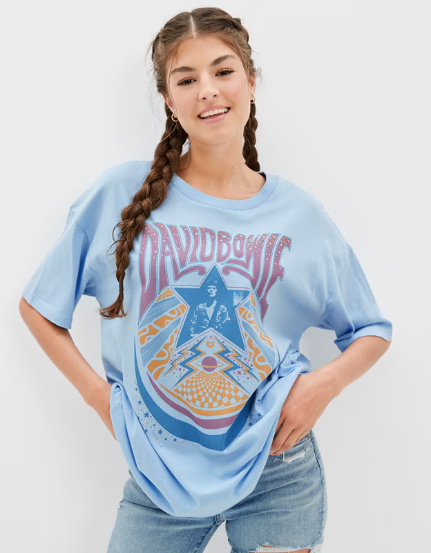 AE Oversized David Bowie Graphic Tee | American Eagle Outfitters (US & CA)