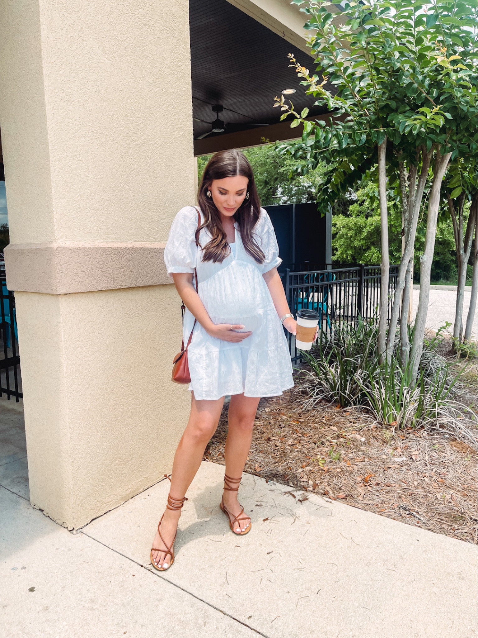 amazon / target / bump friendly / sandals / white dress / spring dress / summer / gold hoops / casual / 

#LTKbump #LTKstyletip #LTKunder50