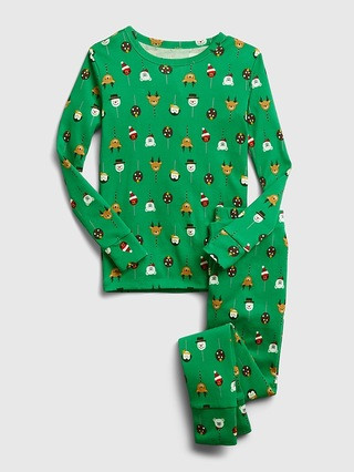 Kids 100% Organic Cotton Holiday Print PJ Set | Gap (US)