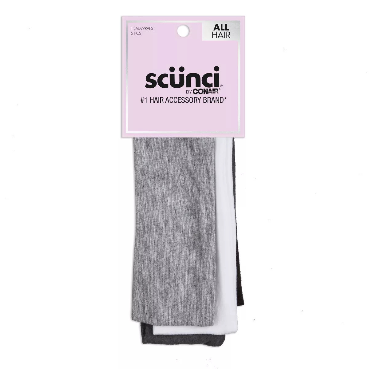 scünci No Damage Stretch Fabric Headbands - Neutral - All Hair - 5pk | Target