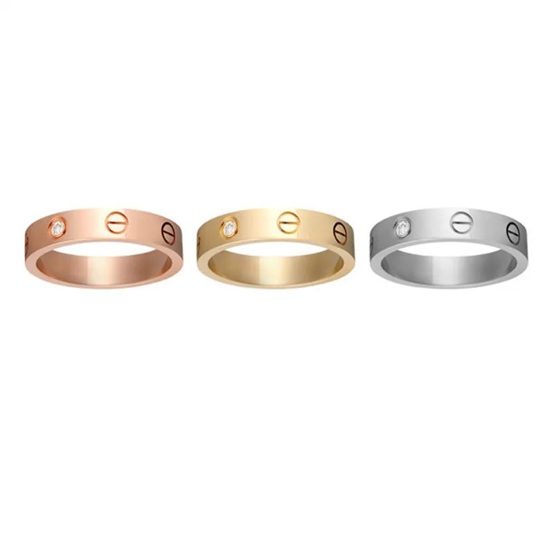 Love Ring C Series 4mm 5mm Titanium Steel Silver Men And Women Rose Gold Dupe Car Tier Rings Fash... | DHGate