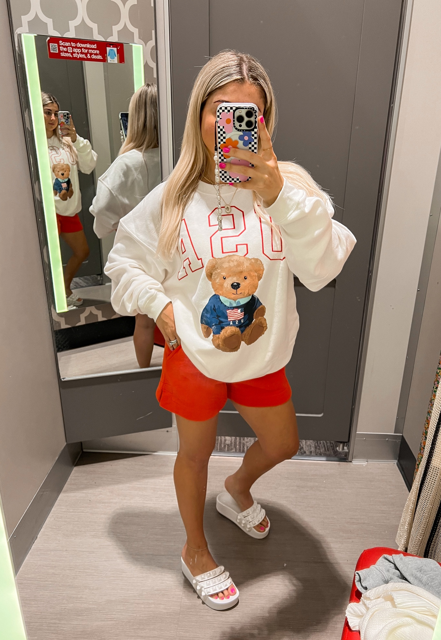 Target outfit
Size small
USA outfit 
Red white and blue outfit
Platform sandals tts and comfy! 

#LTKShoeCrush #LTKFindsUnder100 #LTKFindsUnder50