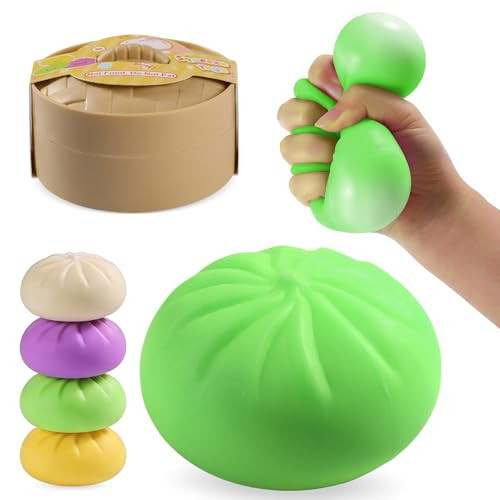 Dumpling Squishy Mystery Box, Mystery Dumpling Squishy Squeeze Stress Balls for Kids & Adults, Sensory Fidget Toys for Anxiety Relief, Crazy Fun Dumplings Ideal Gift for Boys,Girls,Teens(Green) | Amazon (US)