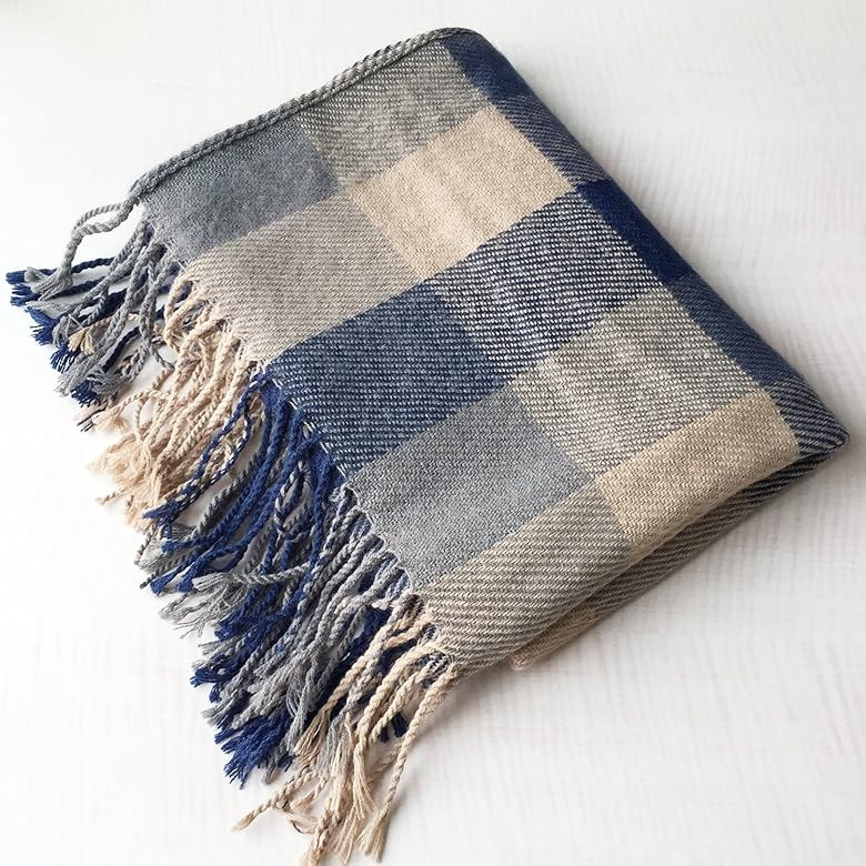 Loritta Womens Scarf Fashion Long Plaid Shawls Wraps Big Grid Winter Warm Lattice Large Scarves Gift | Amazon (US)