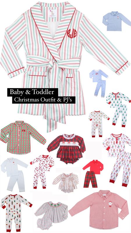 Baby & Toddler Boy & Girl Christmas Pj’s & Outfit ideas! How cute are these baby boy Christmas pjs? And these Christmas dresses for girls are so precious! 

#LTKbaby #LTKHoliday #LTKkids